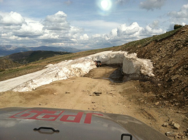 Deep Snow in July, how did they plow this?  The trail to here wasn't exactly snow plow friendly.